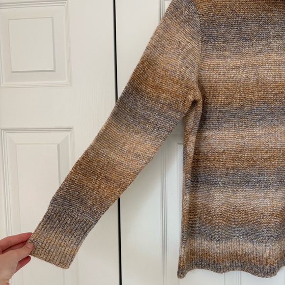 J. Jill Wearever Collection Funnel-neck Sweater Soft Toffee Multi Brown Tan L - Picture 7 of 8